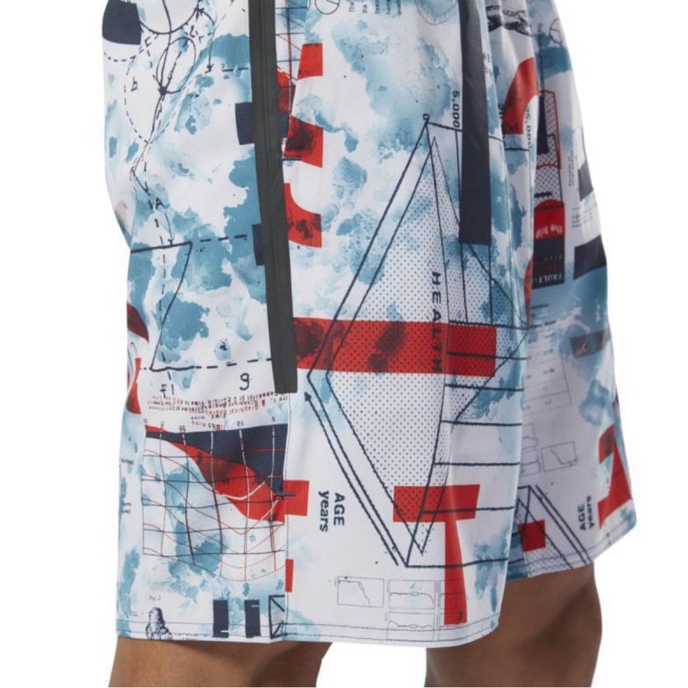 Men’s Reebok CrossFit Speed Printed Shorts Size XL